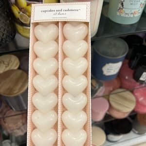 Heart ivory color candles! Perfect for Valentine’s Day or just to have as decor